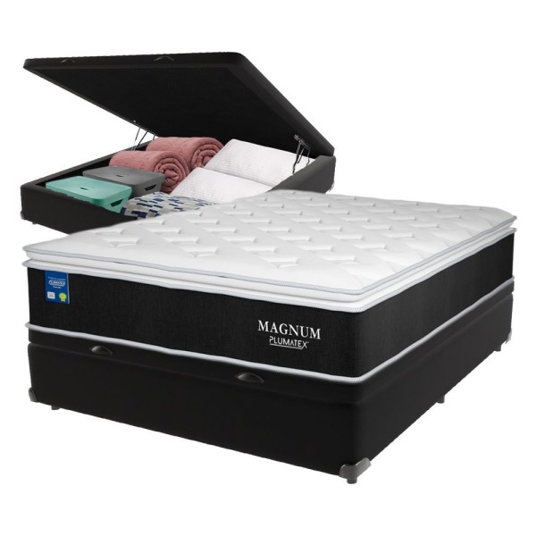Encontraproduto.com.br - Cama Box Casal Baú Colchão Magnum Plumatex Chronos 180g D26