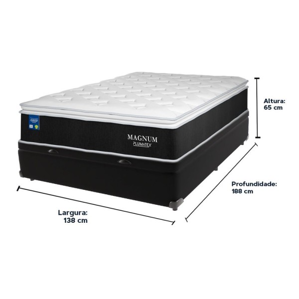 Encontraproduto.com.br - Cama Box Casal Baú Colchão Magnum Plumatex Chronos 180g D26