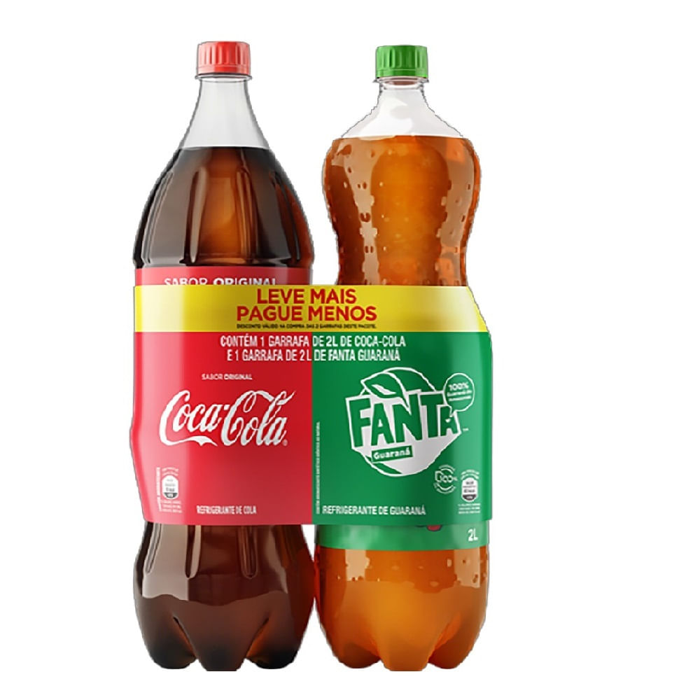 Refrigerante Coca Cola+Fanta Guarana Pet 2X2L
