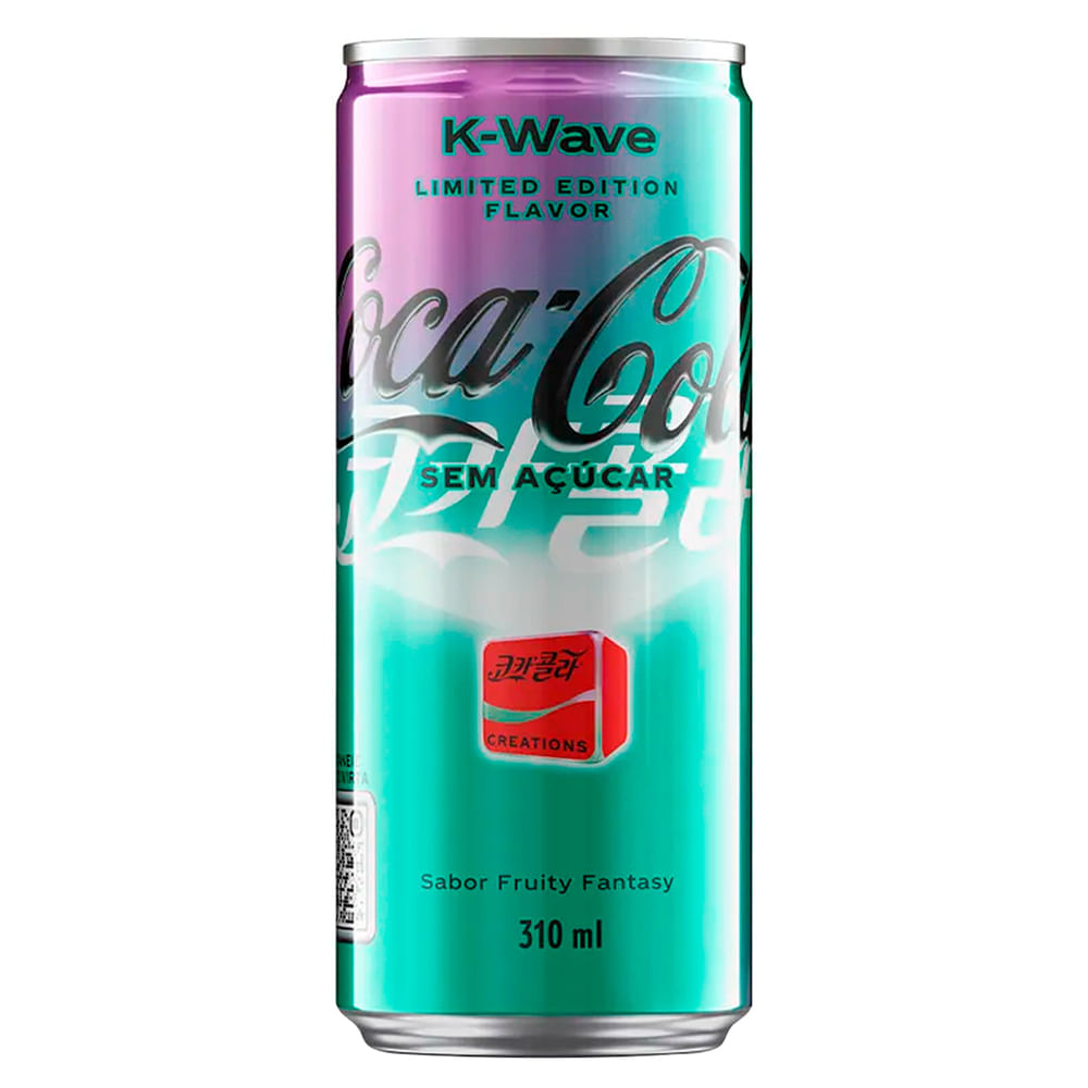 Encontraproduto.com.br - Refrigerante Coca-Cola K-Wave Zero Açúcar Fruity Fantasy Lata 310ml