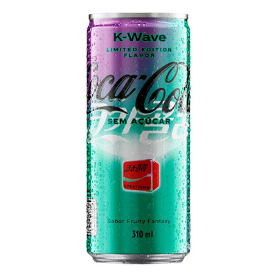 Encontraproduto.com.br - Refrigerante Coca-Cola K-Wave Zero Açúcar Fruity Fantasy Lata 310ml