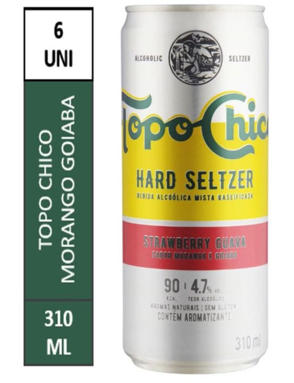 Encontraproduto.com.br - Bebida Topo Chico Morango Lata 310ml