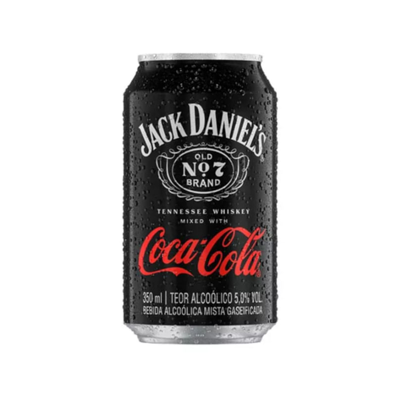 Encontraproduto.com.br - Bebida Mista Alcoólica Gaseificada Old No. 7 Jack Daniel´s e Coca-Cola 350ml