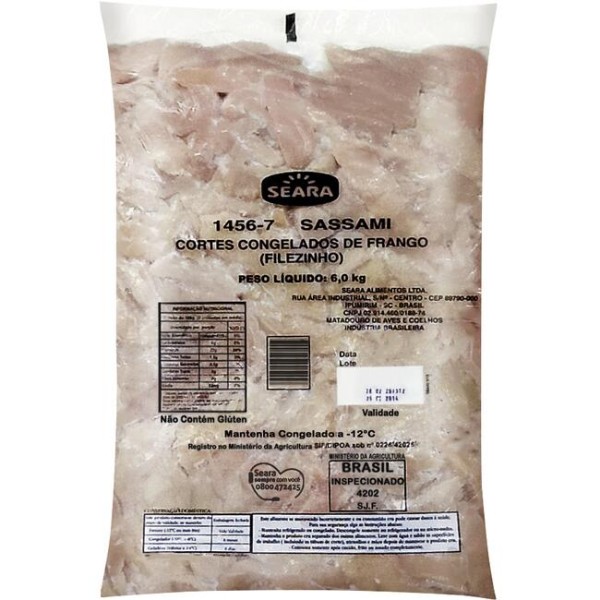 Encontraproduto.com.br - Filezinho Sassami Frango Seara Congelado 6kg