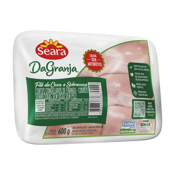 File Coxa S/ Coxa Frango Seara Dagranja Bdj 600g