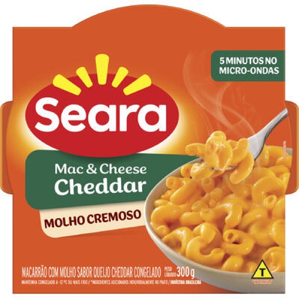 Encontraproduto.com.br - Macarrão Congelado Seara Mac & Cheese Cheedar Tradicional 300g