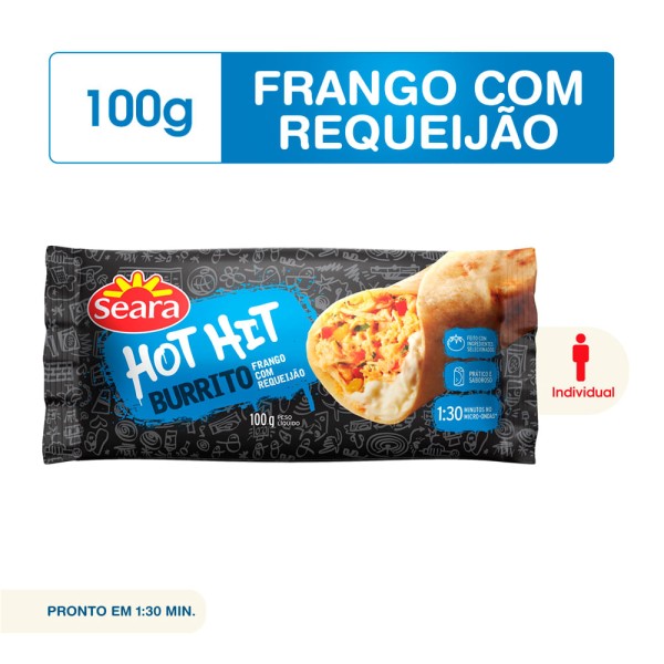 Encontraproduto.com.br - Wrap Seara Hot Hit Frango c/ Requeijão Pacote 100g