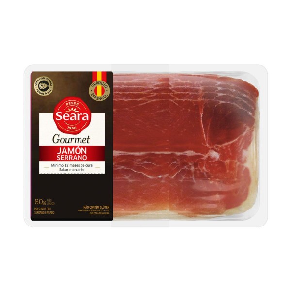 Encontraproduto.com.br - Presunto Serrano Seara Gourmet Fatiado 80g