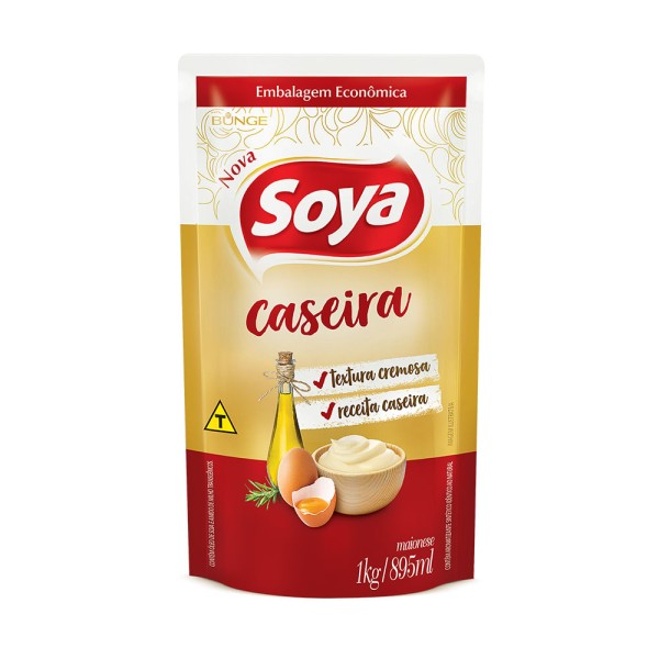 Encontraproduto.com.br - Maionese Soya Caseira Sachê Embalagem Econômica 1kg