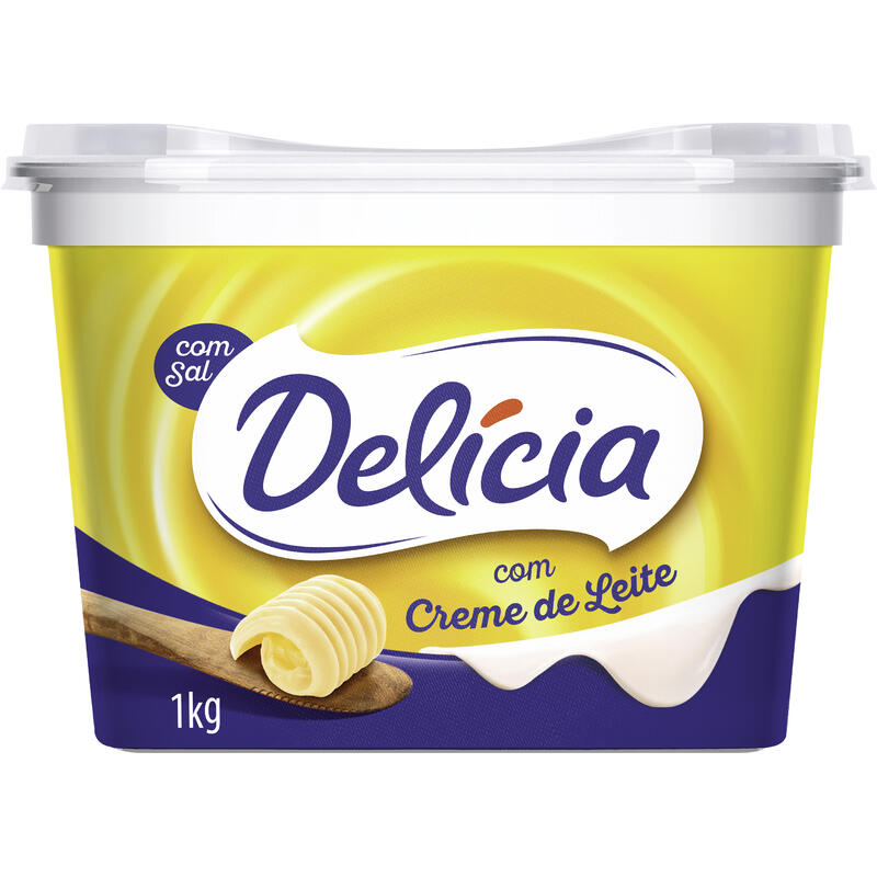 Encontraproduto.com.br - Margarina Com Sal Com Creme De Leite Delícia Pote 1kg
