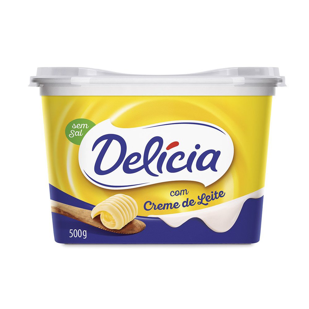 Encontraproduto.com.br - Margarina Sem Sal Com Creme De Leite Delícia Pote 500g