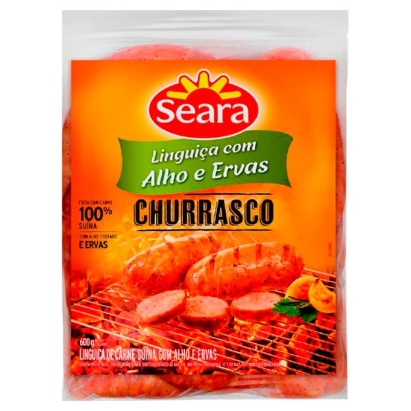 Encontraproduto.com.br - Linguiça para Churrasco com Alho e Ervas Seara 600g