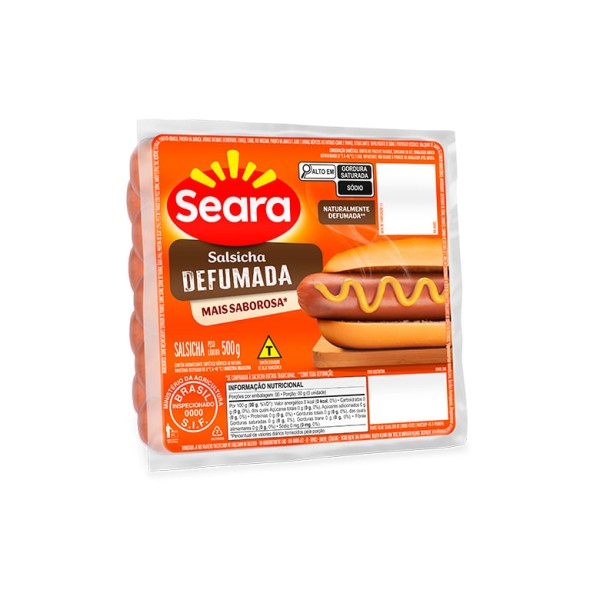 Salsicha Defumada Seara Resfriada Pacote com 500g