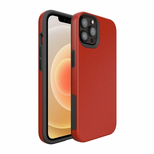Encontraproduto.com.br - Double Case Para Iphone 13 Pro Max Vermelha - Capa Antichoque Dupla