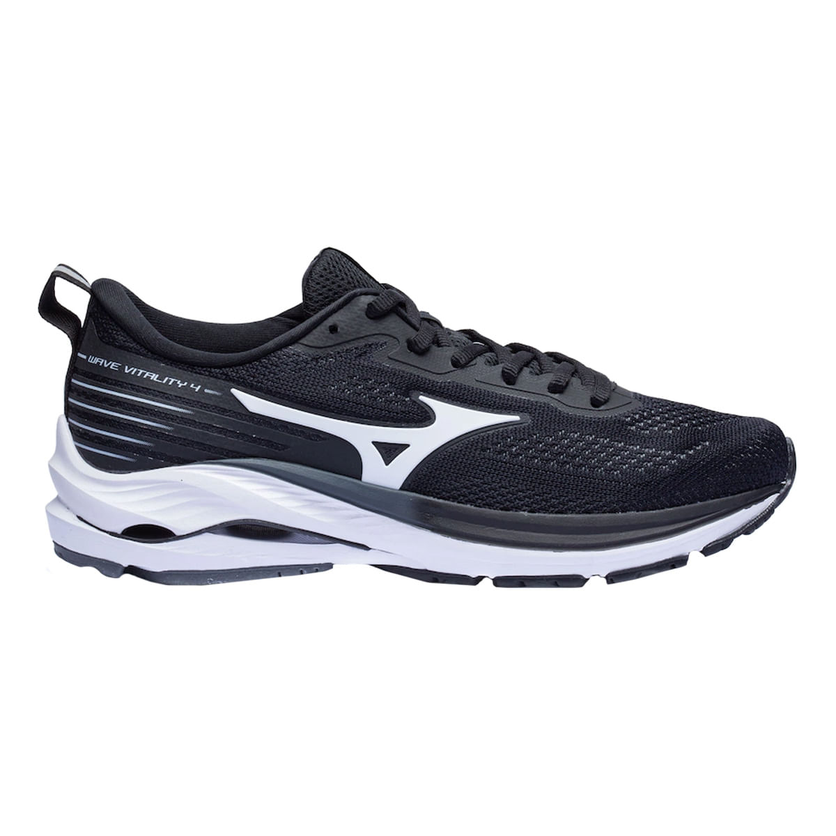 Tênis Wave Vitality 4 Preto e Branco - Mizuno