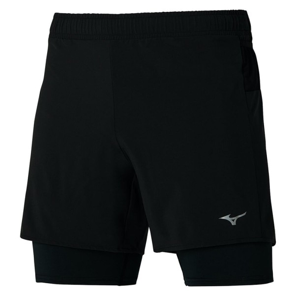 Encontraproduto.com.br - Bermuda de Compressão Masculina Mizuno 5.5 2 IN1