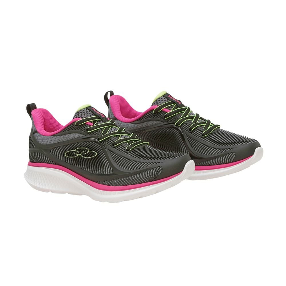 Encontraproduto.com.br - Tênis Olympikus Supremo Kids Preto e Pink - Infantil