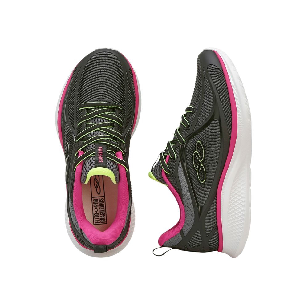 Encontraproduto.com.br - Tênis Olympikus Supremo Kids Preto e Pink - Infantil