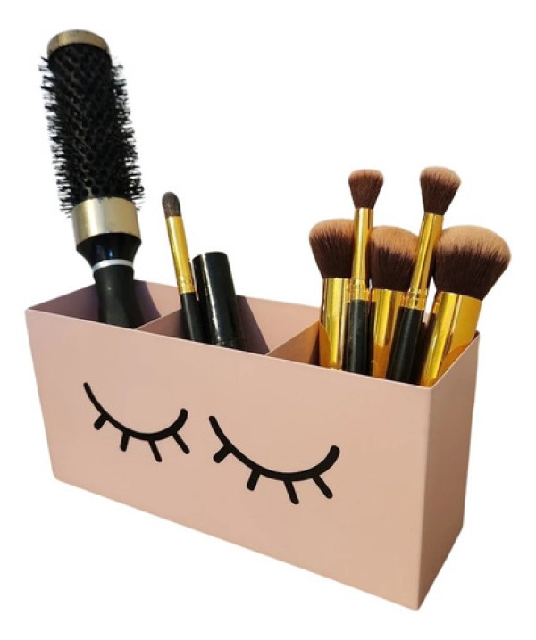 PORTA MAQUIAGEM TRIO MAKEUP AREIA