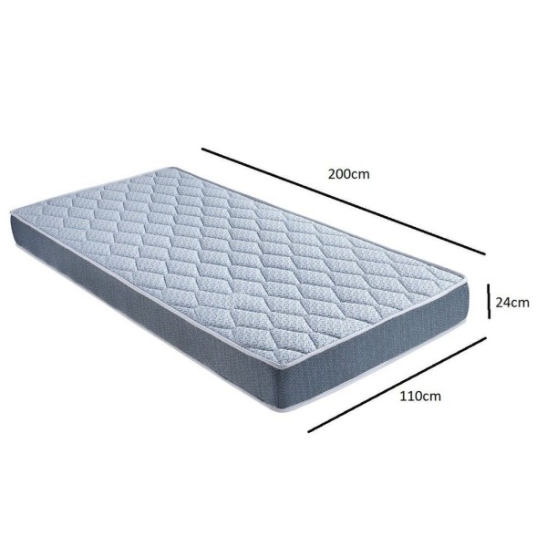Encontraproduto.com.br - Colchão Viúva Espuma À Vácuo Moush D28 Orthocrin 110X200X24Cm Branco/Cinza