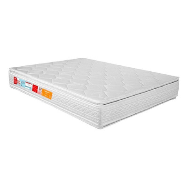 Colchão Casal Espuma D33 Royal Saúde Plus Pillow Top 24X138X188Cm Orthocrin Branco