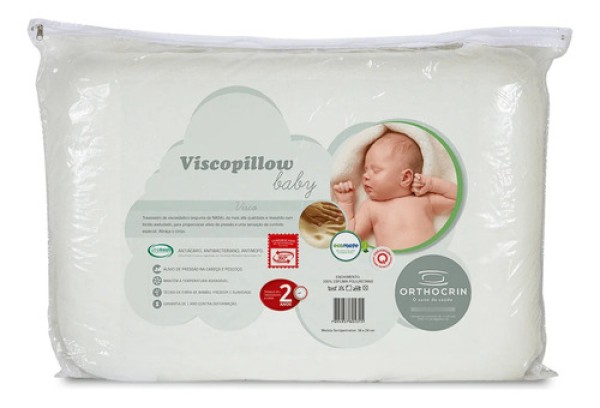 Encontraproduto.com.br - Travesseiro Infantil Orthocrin Viscopillow Viscoelástico