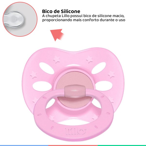 Encontraproduto.com.br - Chupeta De Bebê Infantil Com Bico Silicone Do Nascimento à 6 Meses Tam 1 Extra Air Lillo