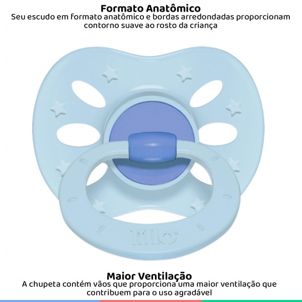 Encontraproduto.com.br - Chupeta De Bebê Infantil Com Bico Silicone Do Nascimento à 6 Meses Tam 1 Extra Air Lillo
