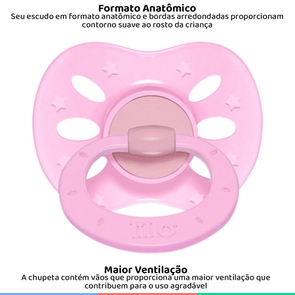 Encontraproduto.com.br - Chupeta De Bebê Infantil Com Bico Silicone Do Nascimento à 6 Meses Tam 1 Extra Air Lillo