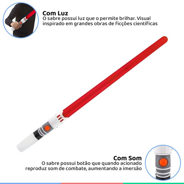 Encontraproduto.com.br - Brinquedo Infantil Espada Luminosa Sabre de Luz Com Sons de Batalhas Space Guardian Polibrinq