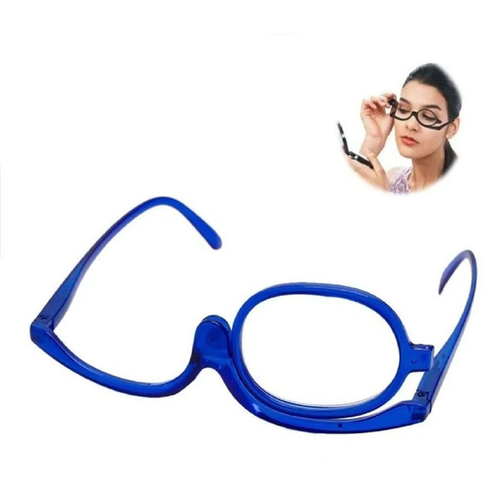 Encontraproduto.com.br - Óculos Profissional Maquiagem Lente única Rotação 180° 1.5 azul