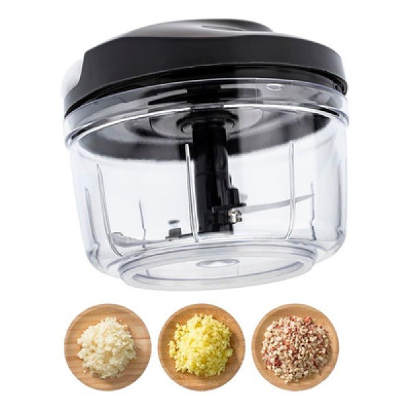 Encontraproduto.com.br - Processador Manual De Alho Tempero Legumes 3 Laminas Inox