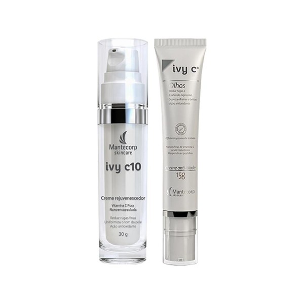 Encontraproduto.com.br - Kit Facial Mantecorp Ivy C - Creme Noturno e Creme para Área dos Olhos