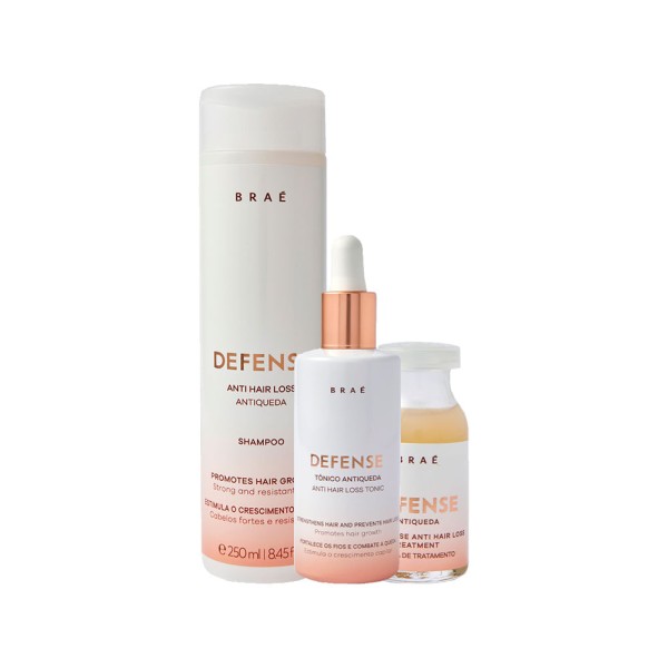 Encontraproduto.com.br - Kit Braé Defense - Shampoo 250 ml + Tônico 60 ml + Ampola 13 ml