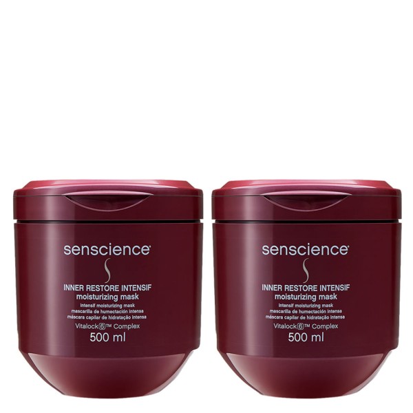 Encontraproduto.com.br - Kit Senscience Inner Restore Intensif  - Máscara de Hidratação 500 ml - 2 Unidades