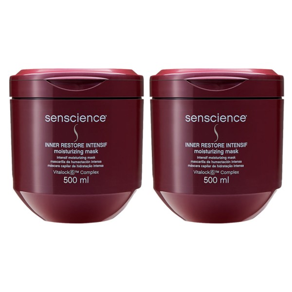 Encontraproduto.com.br - Kit Senscience Inner Restore Intensif  - Máscara de Hidratação 500 ml - 2 Unidades