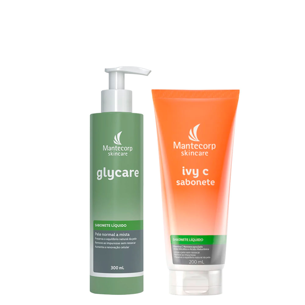 Kit Facial Mantecorp Ivy C - Gel Rejuvenescedor Vitamina C 30 g + Sabonete Líquido de Limpeza 200 ml