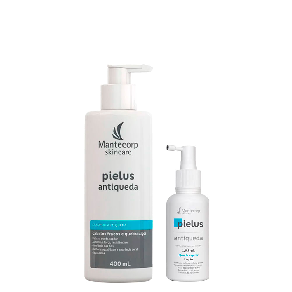 Kit Capilar Mantecorp Pielus Antiqueda - Shampoo 400ml + Loção Antiqueda 120ml