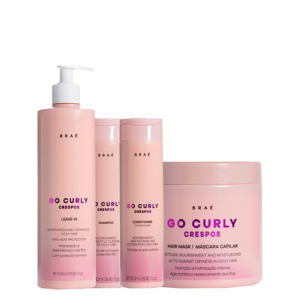 Encontraproduto.com.br - Kit Braé Go Curly Crespos 4 Produtos