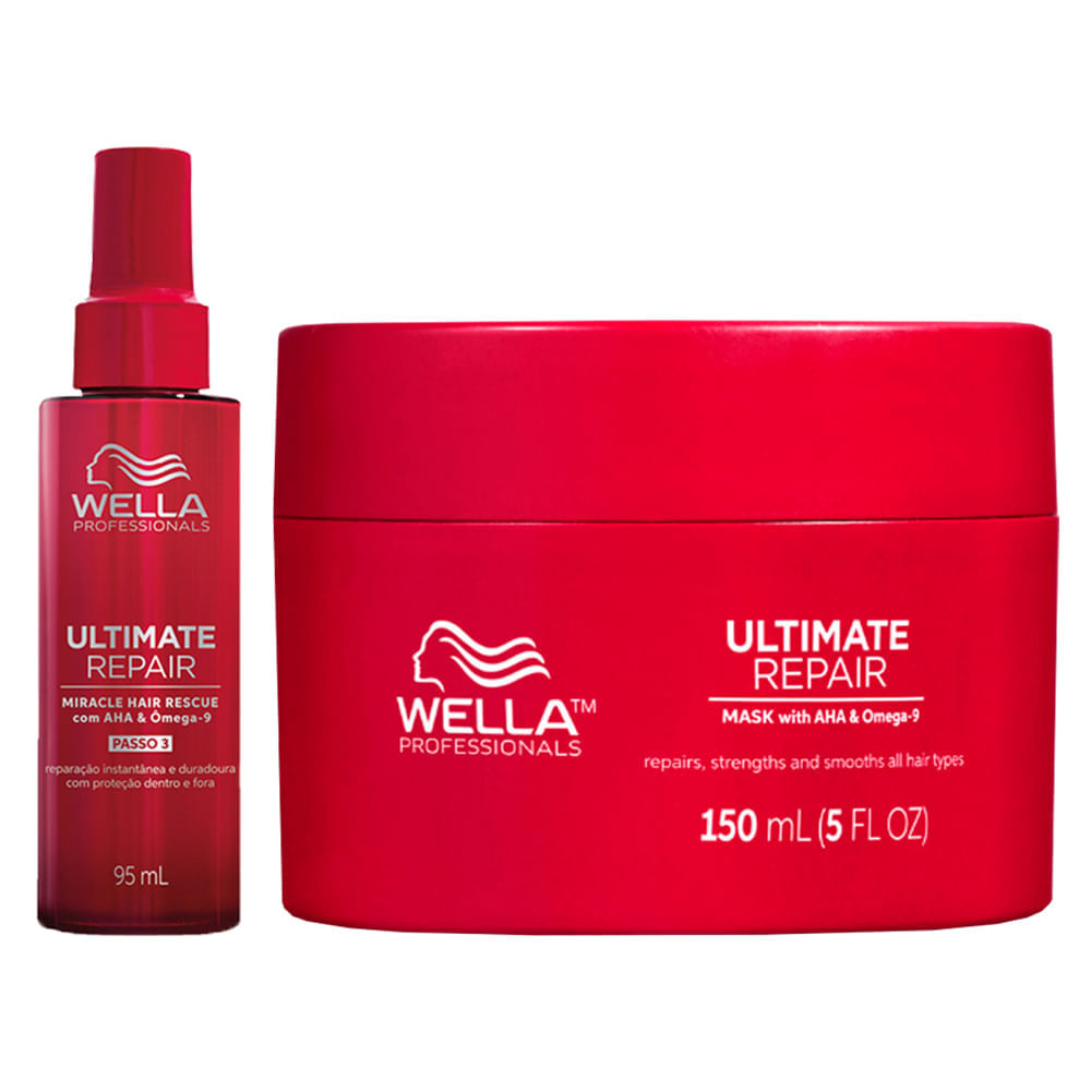Encontraproduto.com.br - Kit Wella Professionals Ultimate Repair - Máscara 150 ml + Leave-In 95 ml Kit Wella Professionals Ultimate Repair - Máscara 150ml + Leave-In 95ml