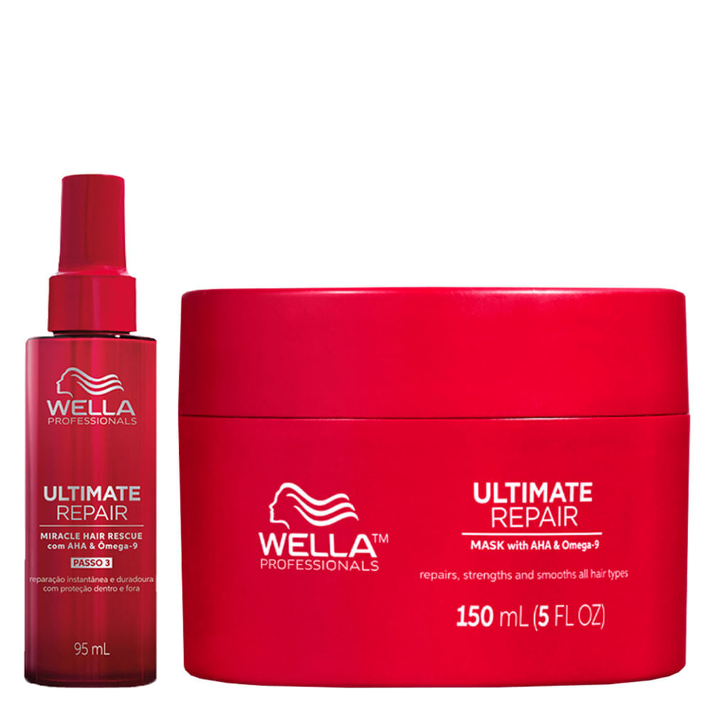 Kit Wella Professionals Ultimate Repair - Máscara 150 ml + Leave-In 95 ml Kit Wella Professionals Ultimate Repair - Máscara 150ml + Leave-In 95ml