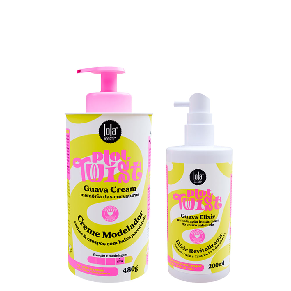 Kit  Lola Cosmetics Plot Twist - Elixir Revitalizador 200 ml + Creme Modelador 480 g