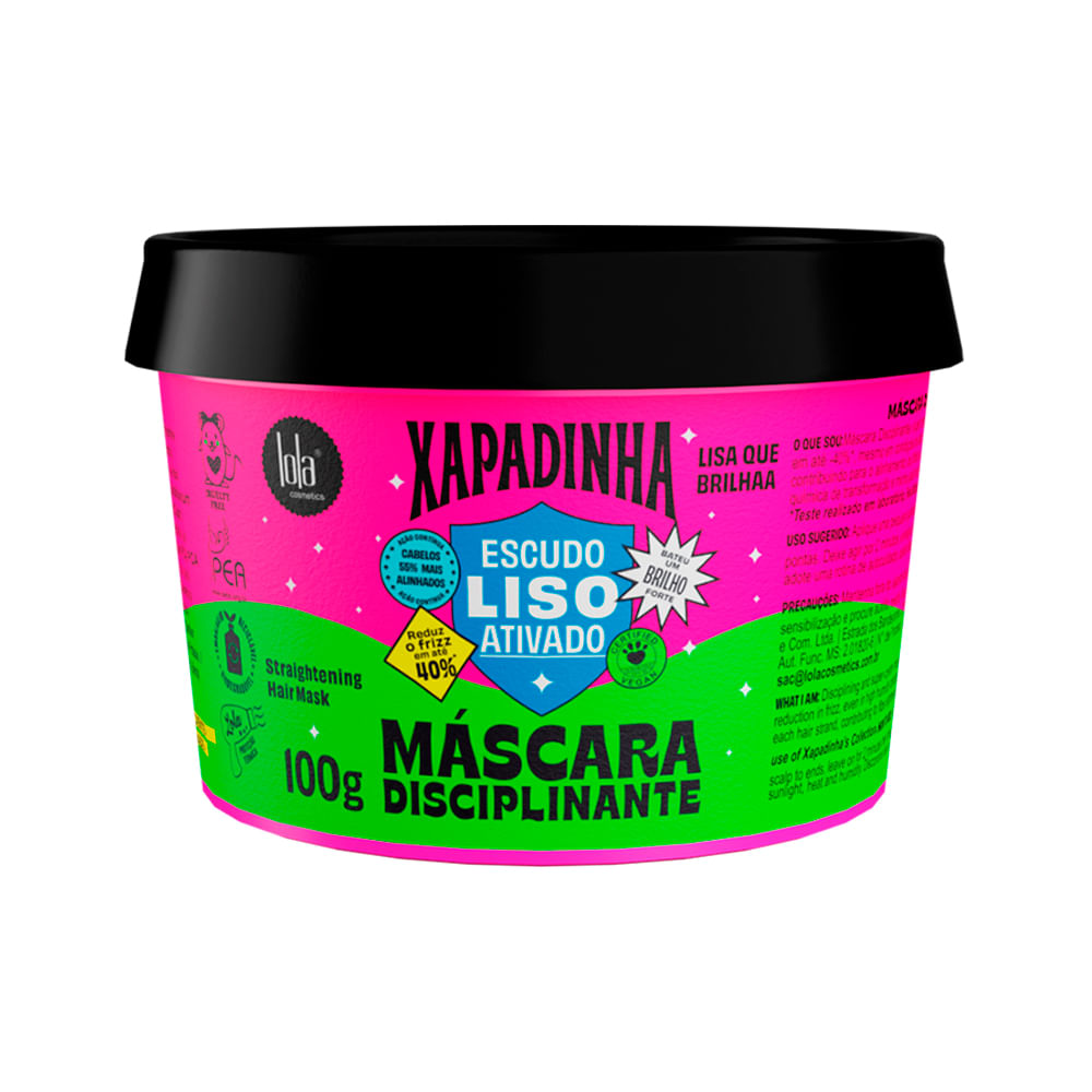 Encontraproduto.com.br - Kit Lola From Rio Xapadinha Escudo Liso Ativado - Shampoo 250 ml + Máscara 100 g + Leave-In 200 ml + Óleo 50 ml