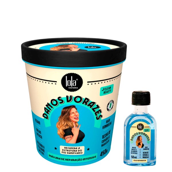 Kit Lola From Rio Danos Vorazes - Óleo 50 ml + Máscara 450 g
