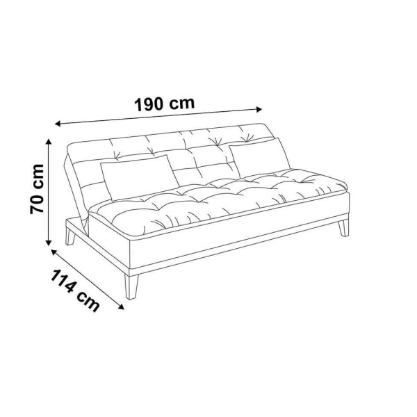 Encontraproduto.com.br - Sofá-Cama 3 Lugares Casal Premium Base e Pés de Madeira Suede Bege