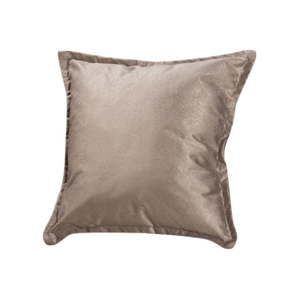Encontraproduto.com.br - Kit 3 Almofadas Decorativas Bali Suede Pena Bege Escuro - Bege