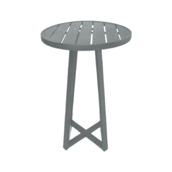 Encontraproduto.com.br - Mesa Bistrô Tulipa Para área Externa E área Gourmet Em Alumínio Cinza-preta - Cor: Preto