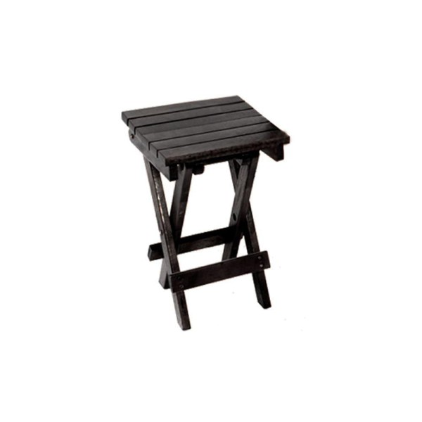 Encontraproduto.com.br - Jogo De Mesa Dobravel De Madeira 60cm Redondo Com 4 Banquinhos Dobraveis Preto - Preto