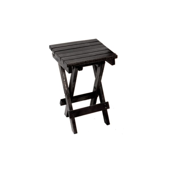 Encontraproduto.com.br - Jogo De Mesa Dobravel De Madeira 60cm Redondo Com 4 Banquinhos Dobraveis Preto - Preto