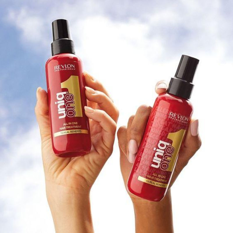Encontraproduto.com.br - Kit Revlon 3 Uniq One All In One Leave In Vermelho 150ml